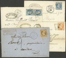 FRANCE: 4 Entire Letters Or Folded Covers Used Between 1883 And 1889, Fine Quality! - Sonstige & Ohne Zuordnung