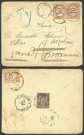 FRANCE: Cover Sent From La Roche To Lucignano (Italy) On 4/AU/1895 With 25c. Franking On Back, And Then Forwarde - Otros & Sin Clasificación