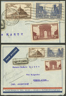 FRANCE: PERFINS: OC/1933 Paris - Buenos Aires, Airmail Cover Franked With 5 + 10 + 2Fr., The 2 High Values With - Otros & Sin Clasificación