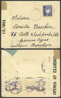 FRANCE: 5/FE/1943 Mauleon-Soule - Buenos Aires, Cover Franked With 4Fr. And Double Nazi + Allied Censor Label, M - Otros & Sin Clasificación