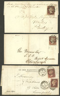 GREAT BRITAIN: 3 Entire Letters Used In 1842 (2) And 1864, Fine Quality! - Other & Unclassified