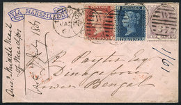 GREAT BRITAIN: 26/JA/1861 London - India: Cover Franked By SG.40 + 45 + 70 With Duplex Cancels "London W37", Sent "via - Otros & Sin Clasificación