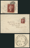 GREAT BRITAIN: "Valentine" Envelope Used Locally In SLOUGH On 13/FE/1867, Franked With 1p. Rose-red Plate 81, With Very - Autres & Non Classés