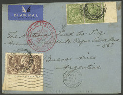 GREAT BRITAIN: 4/NO/1936 London - Argentina, Airmail Cover Sent By Germany DLH With Special Red Handstamp, VF! - Altri & Non Classificati