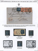 GREAT BRITAIN: CANCELS On The 2p. Of 1858/69 (Sc.29/30), Developed On Pages According To The Plate Number, Includ - Sonstige & Ohne Zuordnung