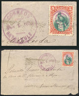GUATEMALA: 6/OC/1882 RETALHULEU - Quexaltenango: Cover Franked With 5c. Quetzal Bird Of 1881 (Sc.23), With Mute Can - Guatemala