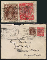 BRITISH INDIA: Unusual Destination, Postage With PERFIN Stamps: Cover Franked With Stamps Of ½a. And 3a., Both With "T - Altri & Non Classificati