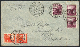 ITALY: Airmail Cover Sent From Destro To Argentina On 26/AU/1946 Franked With 68L., Very Nice! - Ohne Zuordnung