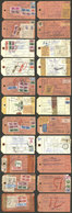 ITALY: 11 Parcel Post Tags Used Between 1976 And 1980 And Returned To Sender, Nice Postages, Interesting! - Unclassified