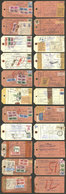 ITALY: 11 Parcel Post Tags Used Between 1976 And 1980 And Returned To Sender, Nice Postages, Interesting! - Sin Clasificación