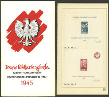 ITALY - POLISH CORPS: Fundraising Folder With 10 Pages Containing 4 Stamps And 3 Souvenir Sheets (glued), Excellent Qual - Unclassified