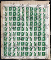 JAPAN: 2 Large Fragments Of Parcels Posts Franked With A Complete Sheet Of Sc.513 And 100 Examples Of Sc. - Other & Unclassified
