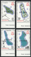 KIRIBATI: Sc.456/9, 1985 Maps & Fauna, Cpl. Set Of 4 Values With SPECIMEN Overprint, Excellent Quality! - Kiribati (1979-...)