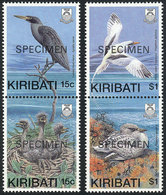 KIRIBATI: Sc.522/5, 1989 Birds, Complete Set Of 4 Values With SPECIMEN Overprint, Excellent Quality! - Kiribati (1979-...)