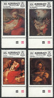 KIRIBATI: Sc.530/3, 1989 Christmas, Cpl. Set Of 4 Values With SPECIMEN Overprint, Excellent Quality! - Kiribati (1979-...)