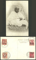 MOROCCO: Postcard With View Of "Sultan Mulai Abdul Hafid", Franked On Back With Postmarks For 15/AP/1908 Of The 4 - Sonstige & Ohne Zuordnung