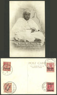 MOROCCO: Postcard With View Of "Sultan Mulai Abdul Hafid", Franked On Back With Postmarks For 15/AP/1908 Of The 4 - Other & Unclassified