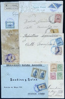 PARAGUAY: 6 Covers + 1 PC Used Between 1908 And 1912, Most Sent To Buenos Aires, 2 Are Registered, With Attractive - Paraguay