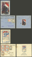 PARAGUAY: CHACO WAR: 2 Attractive Cinderellas On Back Of 2 Covers Sent From Asunción To Argentina And England, Intere - Fantasy Labels