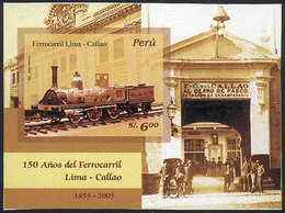 PERU: Sc.1525, 2006 Lima-Callao Railway, IMPERFORATE, VF Quality, Rare! - Perú