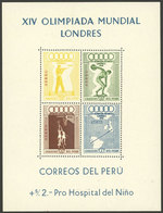 PERU: Yvert 1, 1948 London Olympic Games, MNH, VF! - Perù
