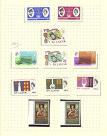 SAINT LUCIA: Collection On Pages, With Old Stamps Up To Circa 1977, With Good Amount Of Interesting Material, A - St.Lucia (...-1978)