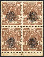 EL SALVADOR: Sc.268, Block Of 4 With INVERTED OVERPRINT, Mint Without Gum! - Salvador