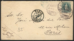 SWITZERLAND: Cover Sent From Geneve To Paris On 20/AU/1885 Franked With 25c., VF Quality! - Andere & Zonder Classificatie