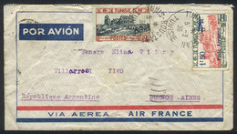 TUNISIA: Cover Franked By Sc.111+C11 (total 11.50Fr.), Sent On 5/MAR/1936 From Tunis To Argentina Via Air France, - Tunisia (1956-...)
