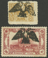 TURKEY: Sc.238 + 252, Both With Interesting Overprint (2-headed Eagle), Mint With Original Gum, VF Quality! - Other & Unclassified