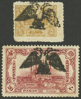TURKEY: Sc.238 + 252, Both With Interesting Overprint (2-headed Eagle), Mint With Original Gum, VF Quality! - Autres & Non Classés