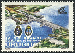 URUGUAY: Sc.1043, 1979 Salto Dam, With DOUBLE IMPRESSION Of Black Color, Excellent! - Uruguay