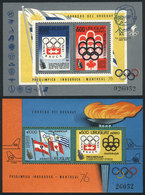 URUGUAY: Sc.C406/7, 1975 Olympic Games, Set Of 5 Souvenir Sheets Of Excellent Quality, Catalog Value US$85. - Uruguay