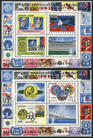 URUGUAY: Sc.C424/5, 1976 Sport, Football, Aviation Etc., Set Of 2 Souvenir Sheets Of Excellent Quality, Catalog - Uruguay