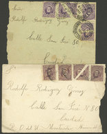 URUGUAY: BISECT STAMPS: 2 Covers Used In 1911 In Montevideo, Both With Bisects In Their Postage, Minor Faults But - Uruguay