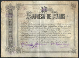 URUGUAY: Certificate For 1 Share Of The Year 1872: LIGHTHOUSE Company 'Faros Del Banco Inglés Y Punta Del Este', Ver - Autres & Non Classés