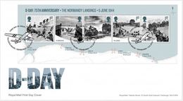 GROSSBRITANNIEN GRANDE BRETAGNE GB 2019 M/S D-DAY FDC SG MS4236 MI B123-4407-11 YT F4819-23 - 2011-2020 Decimal Issues