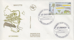 Enveloppe  FDC  1er Jour    MAYOTTE     Le   Chombo    DZOUMOGNE    1998 - Otros & Sin Clasificación