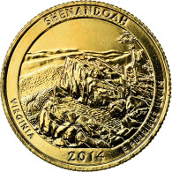 Monnaie, États-Unis, Shenandoah, Quarter, 2014, U.S. Mint, SUP, Métal Doré - 2010-...: National Parks