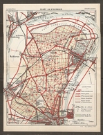 CARTE PLAN 1926 FORET De St GERMAIN ROUTES PAVEES MACADAM MAUVAIS ETAT HERSE PASSAGE A NIVEAU - Topographische Karten