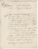 A Brisack - Neuf Brisach Signature Du Général Jordy  Lettre En Franchise An 5 - 1701-1800: Precursori XVIII