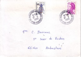 HAUTES PYRENEES - RABASTENS DE BIGORRE - LIBERTE DE GANDON - 17-11-1988 - TAXE INSECTES POUR INSUFFISANCE 5F. - 1859-1959 Brieven & Documenten