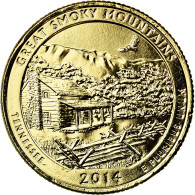 Monnaie, États-Unis, Great Smoky Mountains, Quarter, 2014, U.S. Mint, SUP - 2010-...: National Parks