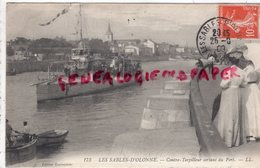 85- SABLES D' OLONNE-CONTRE TORPILLEUR SORTANT DU PORT 1909 - Sables D'Olonne