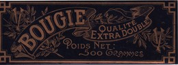 Etiquette/Bougie/Qualité Extra Double/ Poids Net 500 Gr/ Chromo Doré /  C V /Vers 1910 - 1930       ETIQ162 - Autres & Non Classés