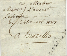 1810- Lettre De 94 / TIRLEMONT (La Dyle) ) 42 Mm Noir -  Taxe 2 D. Pour Bruxelles - 1794-1814 (Période Française)