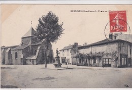 BESSINES (87) Place De L'Eglise ( Eglise, Fontaine, Café, Boulangerie) - Bessines Sur Gartempe