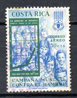 COSTA RICA. PA 395 De 1965 Oblitéré. FAO/Campagne Mondiale Contre La Faim. - Contre La Faim