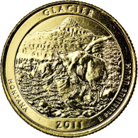 Monnaie, États-Unis, Glacier, Quarter, 2011, U.S. Mint, SUP, Métal Doré - 2010-...: National Parks