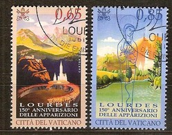 Vatican Vatikaan 2008 Yvertn° 1464-1465 (°) Oblitéré Cote 15,00 Euro Lourdes - Oblitérés